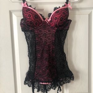 VS Hot Pink and Lace Lingere